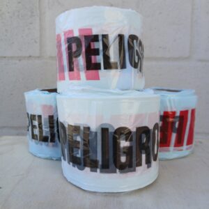 <div class="sku-tienda"><strong>COD:</strong> AGRO5</div>Cinta de peligro 8cm x 200 mts x 5 unidades