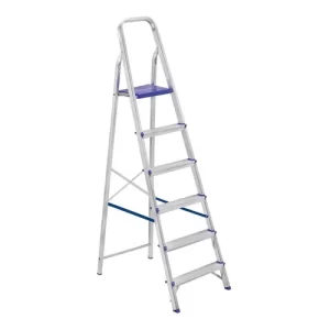 <div class="sku-tienda"><strong>COD:</strong> DEB008</div>Escalera de aluminio familiar 6  peldaños 1.88mts