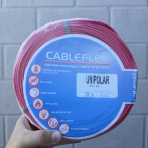 <div class="sku-tienda"><strong>COD:</strong> EUUC400R</div>Cable Unipolar 1x4mm CABLEFLEX (100mts) ROJO