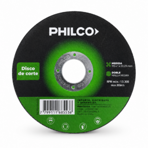 <div class="sku-tienda"><strong>COD:</strong> DERP38104</div>DISCO DE CORTE PHILCO 115mm x 1.0mm